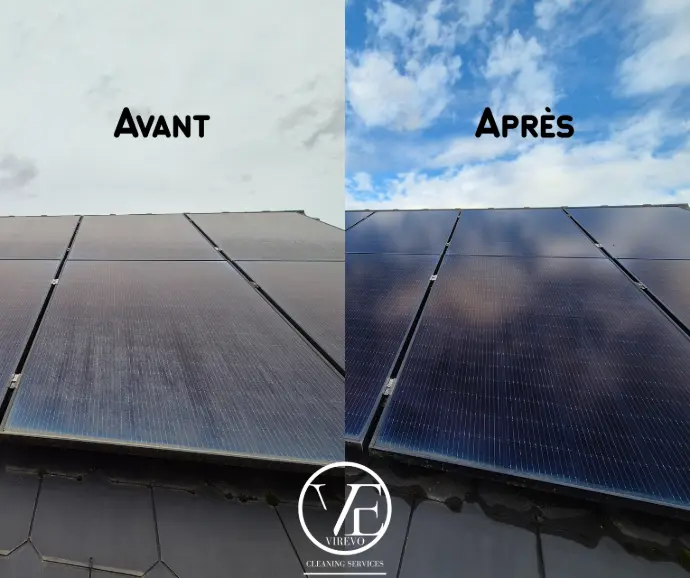 Panneaux solaires avant/après
